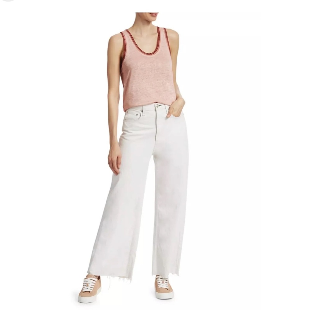 Rag & Bone Ruth Super High Rise Ankle Wide Leg In Chantry